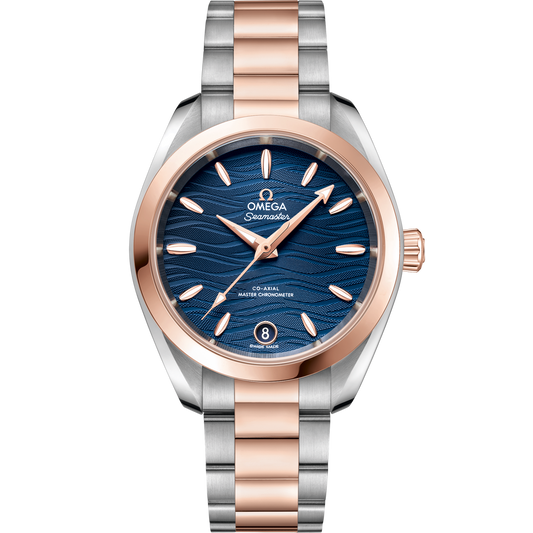 Omega Seamaster Aqua Terra 150M 34 mm Blue Dial Stainless Steel and Sedna™ 18k Rose Gold Bracelet 220.20.34.20.03.001