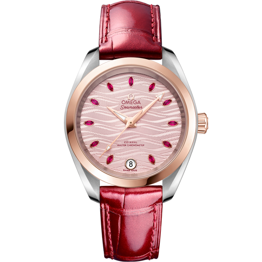 Omega Seamaster Aqua Terra 150M 34 mm Pink Dial Stainless Steel and Sedna™ 18k Rose Gold Strap 220.23.34.20.60.001