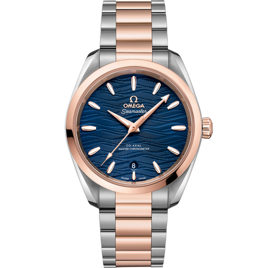 Omega Seamaster Aqua Terra 150M 38 mm Blue Dial Stainless Steel and  Sedna™ 18k Rose Gold Bracelet 220.20.38.20.03.001