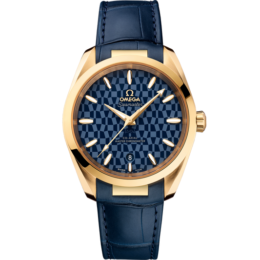 Omega Seamaster Aqua Terra 150M 38 mm Blue Dial 18k Yellow Gold Strap 522.53.38.20.03.001