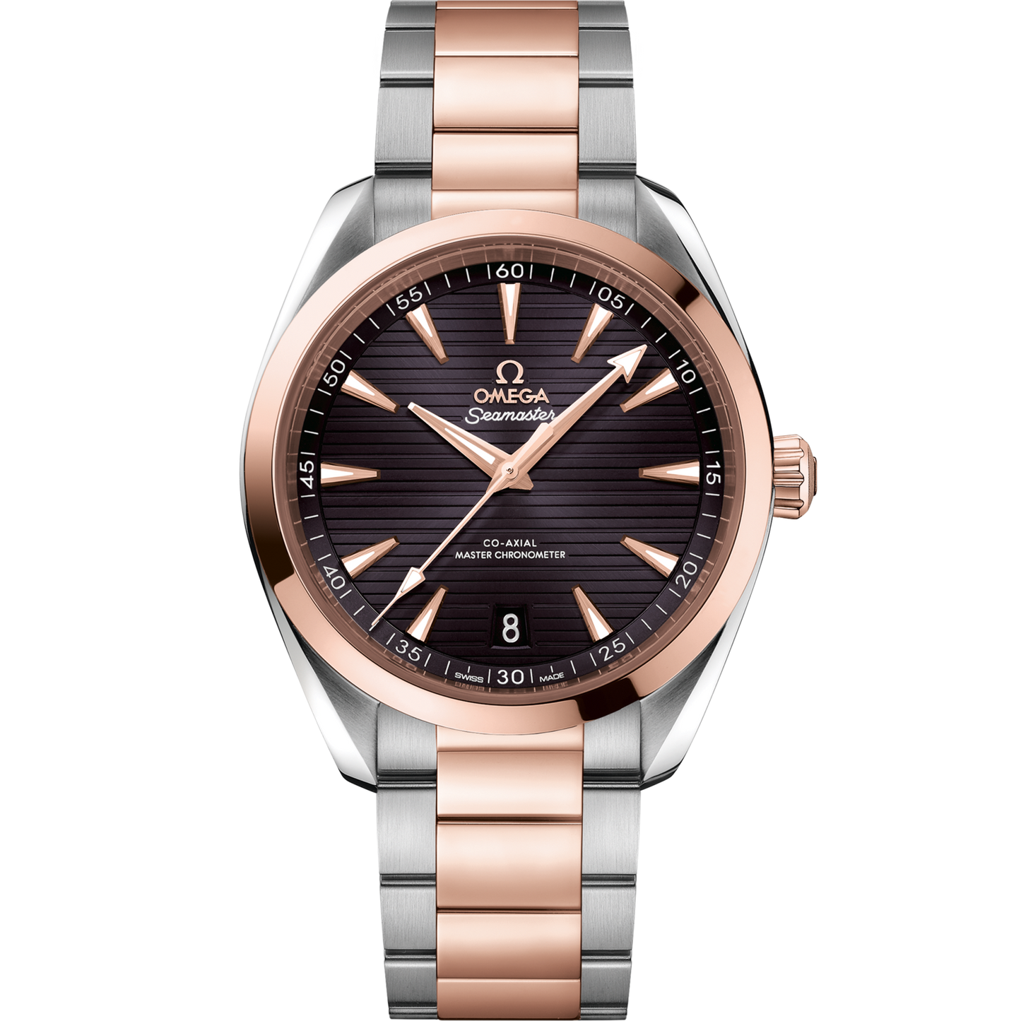 OMEGA Seamaster Aqua Terra 41 mm Grey Dial Stainless Steel and Sedna™ 18k Rose Gold Bracelet 220.20.41.21.06.001