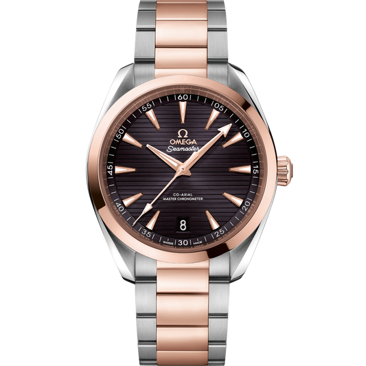 OMEGA Seamaster Aqua Terra 41 mm Grey Dial Stainless Steel and Sedna™ 18k Rose Gold Bracelet 220.20.41.21.06.001