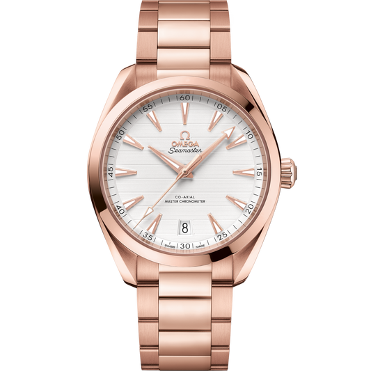 OMEGA Seamaster Aqua Terra 41 mm   Silver Dial Stainless Steel and Sedna™ 18k Rose Gold Bracelet 220.50.41.21.02.001