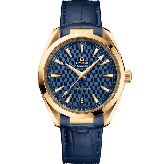 OMEGA Seamaster Aqua Terra 41 mm Blue Dial 18k Yellow Gold Strap 522.53.41.21.03.001