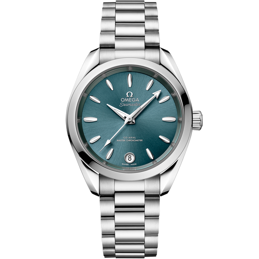 Omega Seamaster Aqua Terra SHADES 34 mm Lagoon green Dial Stainless Steel Bracelet 220.10.34.20.10.001