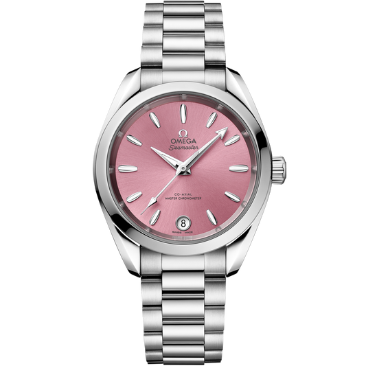 Omega Seamaster Aqua Terra Shades 34 mm Shell pink Dial Stainless Steel Bracelet 220.10.34.20.10.003