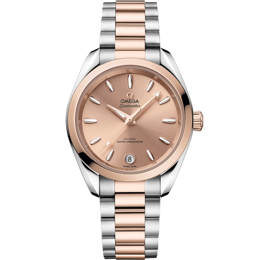 Omega Seamaster Aqua Terra Shades 34 mm Pink Dial Stainless Steel and Sedna™ 18k Rose Gold Bracelet 220.20.34.20.10.001