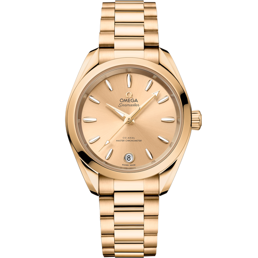Omega Seamaster Aqua Terra Shades 34 mm Yellow Dial Moonshine™ 18k Yellow Gold Bracelet 220.50.34.20.08.001