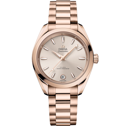 Omega Seamaster Aqua Terra Shades 34 mm Linen Dial Sedna™ 18k Rose Gold Bracelet 220.50.34.20.09.001