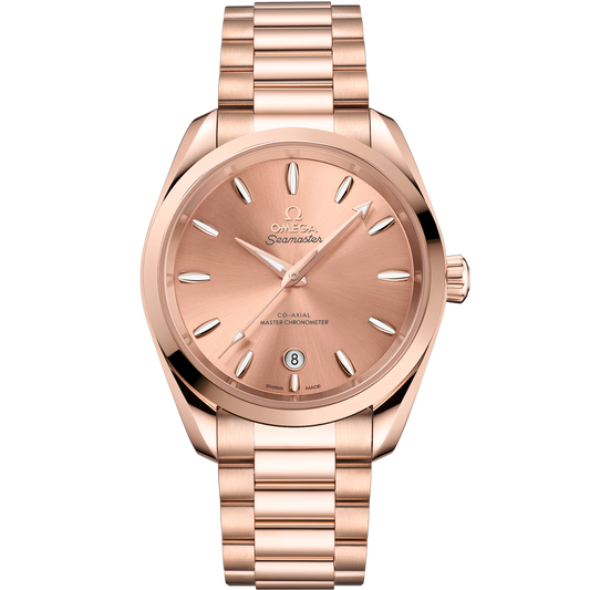 Omega Seamaster Aqua Terra Shades 38 mm Pink Dial Stainless Steel and Sedna™ 18k Rose Gold Bracelet 220.50.38.20.10.001