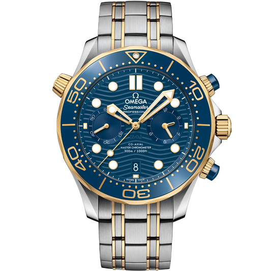 Omega Seamaster Diver 300M 44 mm Blue Dial Stainless Steel and 18k Yellow Gold Bracelet 210.20.44.51.03.001