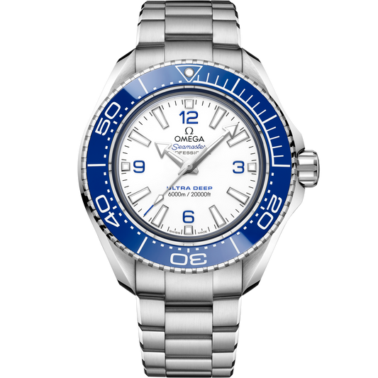 Omega Seamaster Planet Ocean 6000M 45.5 mm White Dial O‑MEGASTEEL Bracelet 215.30.46.21.04.001