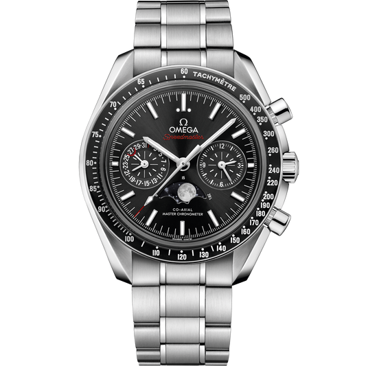 Omega Speedmaster  Moonphase  Black Dial 44.25 mm  Stainless Steel Bracelet 304.30.44.52.01.001