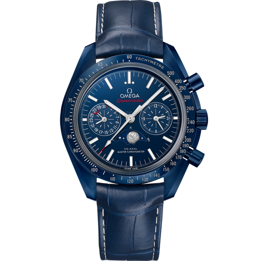 Omega Speedmaster  Moonphase  Blue Dial 44.25 mm  Blue ceramic Strap 304.93.44.52.03.001