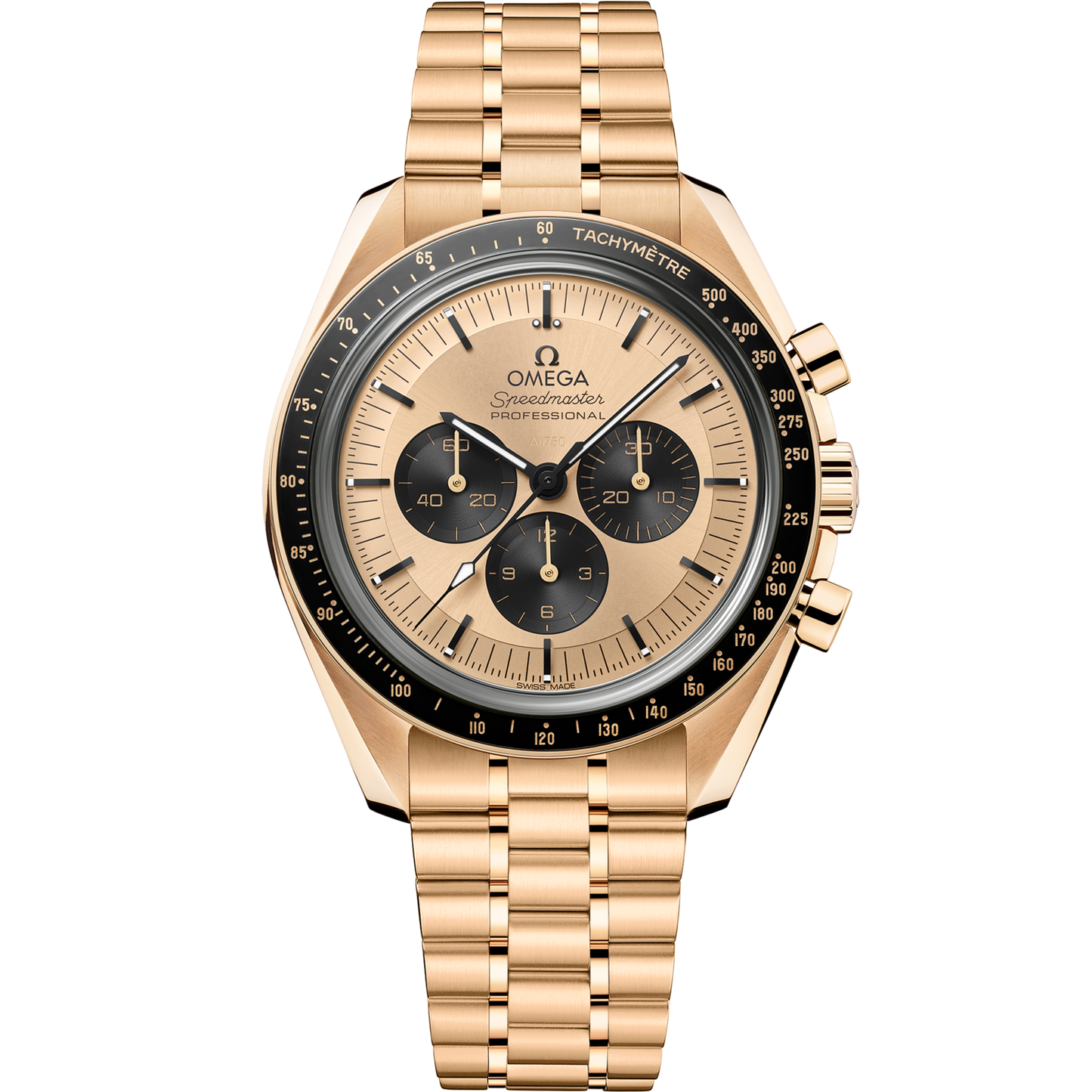 Omega Speedmaster Moonwatch Professional 42 mm Yellow Dial Moonshine™ 18k Yellow Gold Bracelet 310.60.42.50.99.002