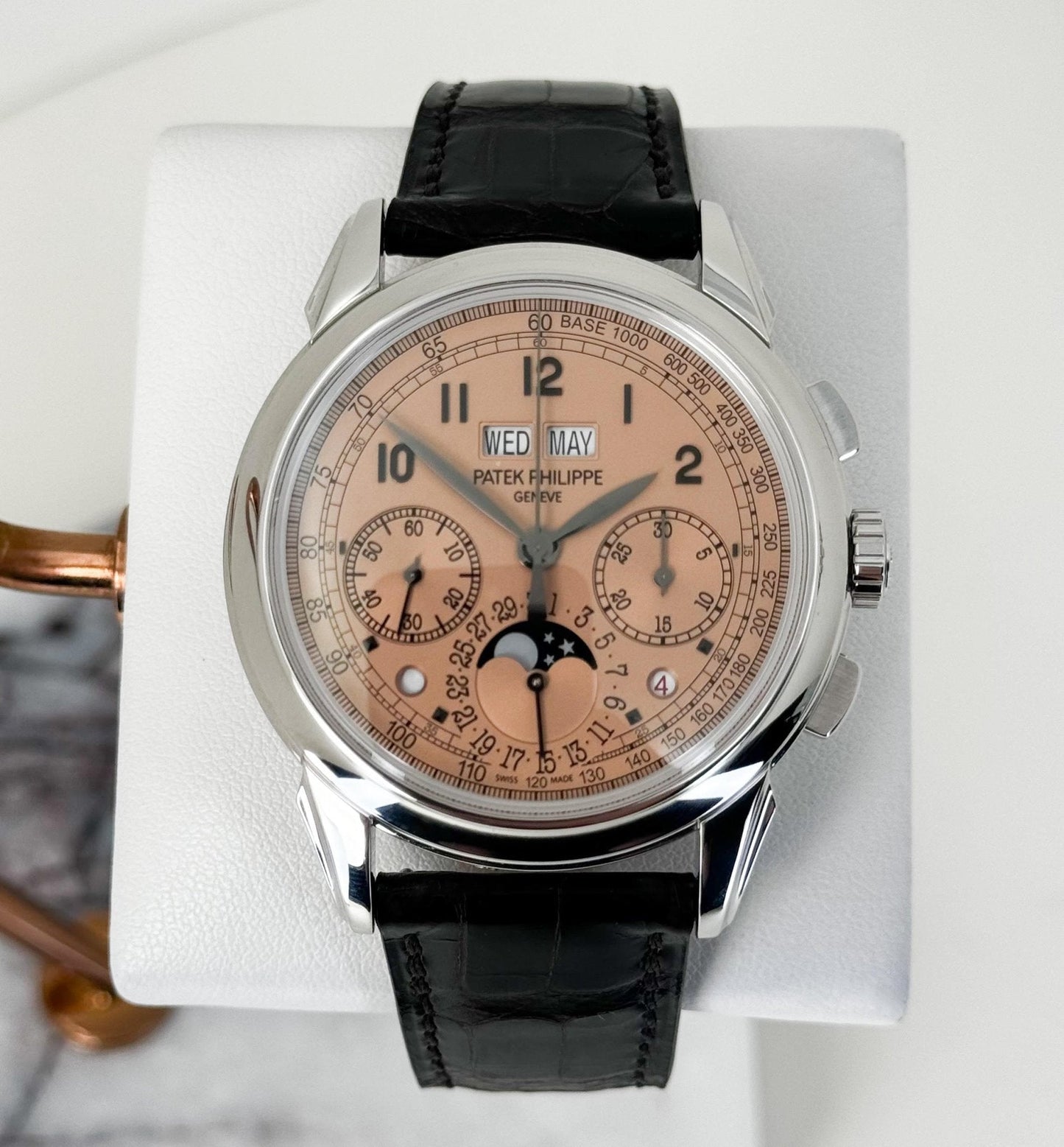Patek Philippe 41mm Grand Complications Chronograph Perpetual Calendar - Platinum - Golden Opaline Dial Opaline Dial 5270P