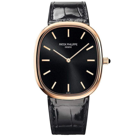 Patek Philippe 50th Anniversary Extra-Thin Golden Ellipse 34mm 5738R Black Dial