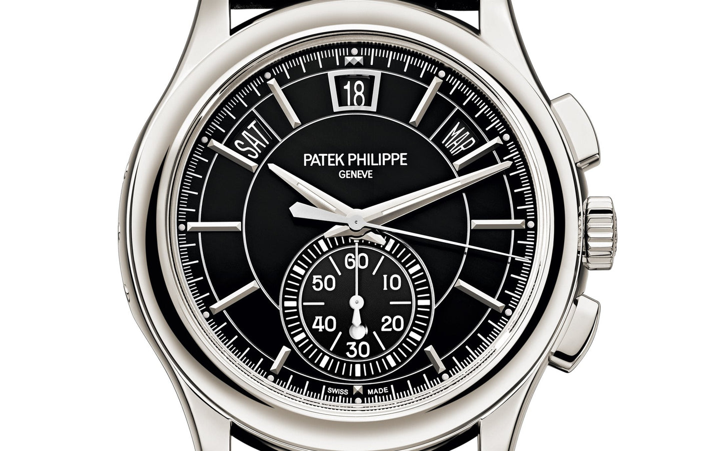Patek Philippe 5905P Annual Calendar Flyback Chronograph Platinum 42mm Automatic Luxury Watch