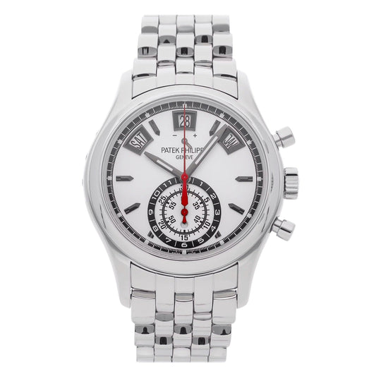 Patek Philippe 5960/1A-001 Annual Calendar Chronograph Stainless Steel White Dial