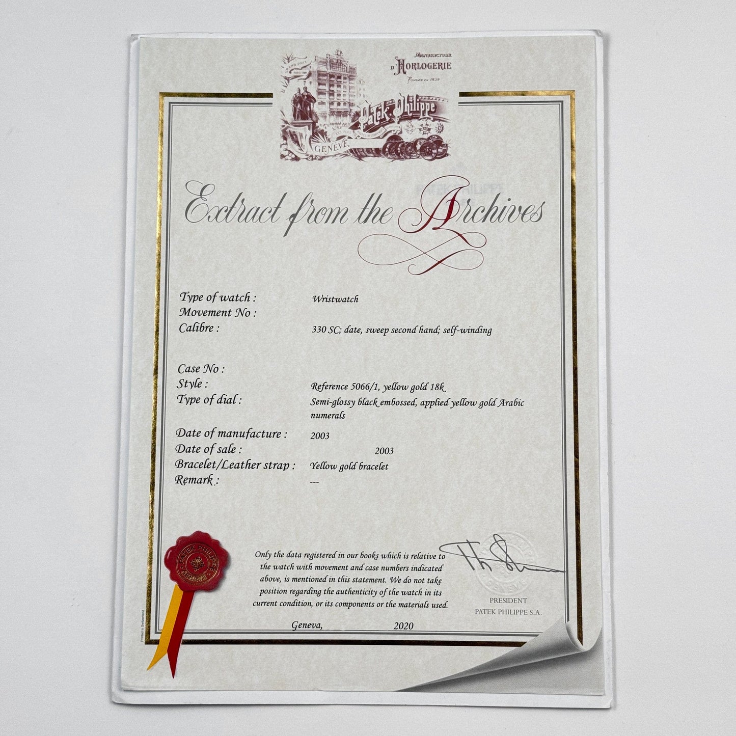 Patek Philippe Aquanaut 5066/1J Yellow Gold Black Dial