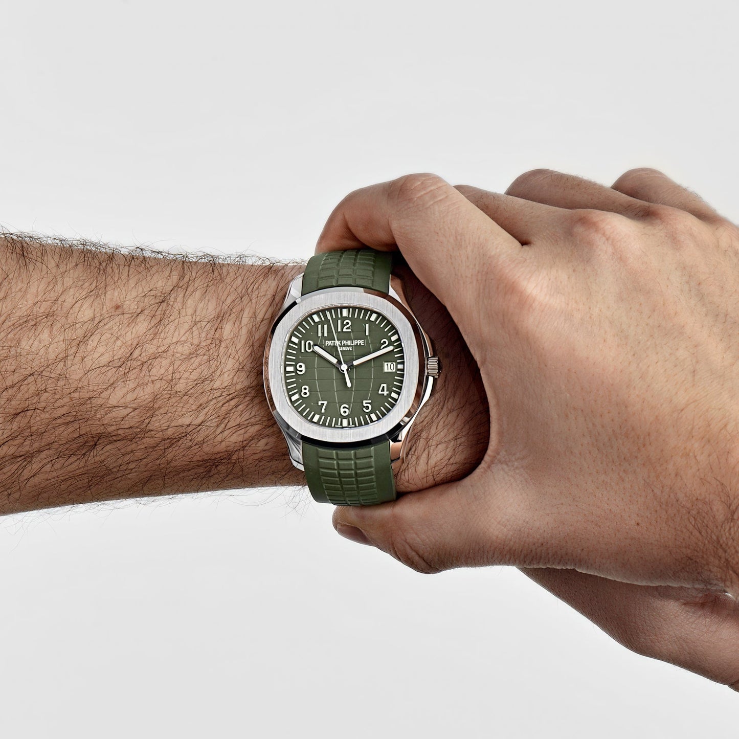 Patek Philippe Aquanaut 5168G-010 'Jumbo' White Gold Khaki Green (2025)