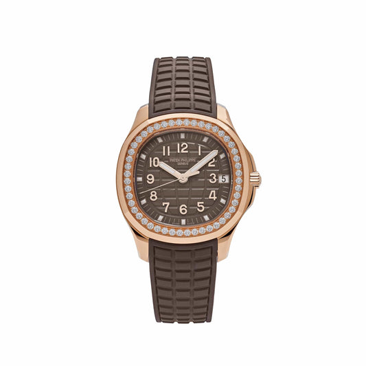 Patek Philippe Aquanaut 5268/200R-010 Rose Gold Taupe Brown Dial Diamond Bezel (2023)