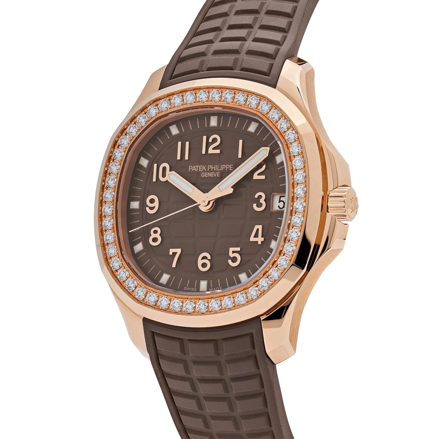 Patek Philippe Aquanaut 5268/200R-010 Rose Gold Taupe Brown Dial Diamond Bezel (2023)