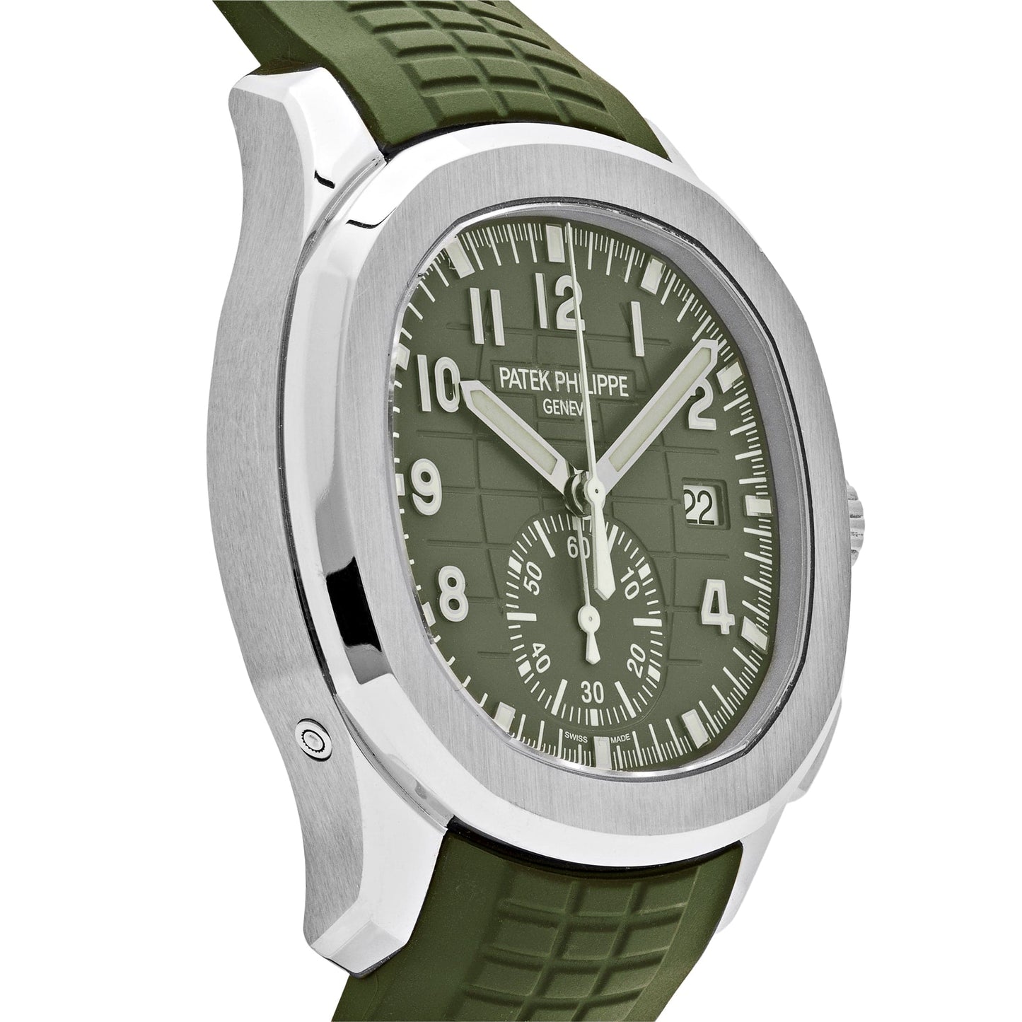 Patek Philippe Aquanaut 5968G-010 Chronograph White Gold Khaki Green Dial Uncut