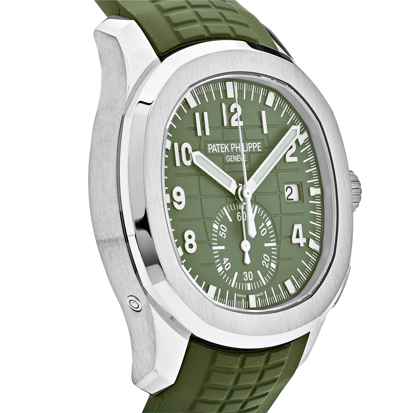 Patek Philippe Aquanaut 5968G-010 Chronograph White Gold Khaki Green Dial (2025)