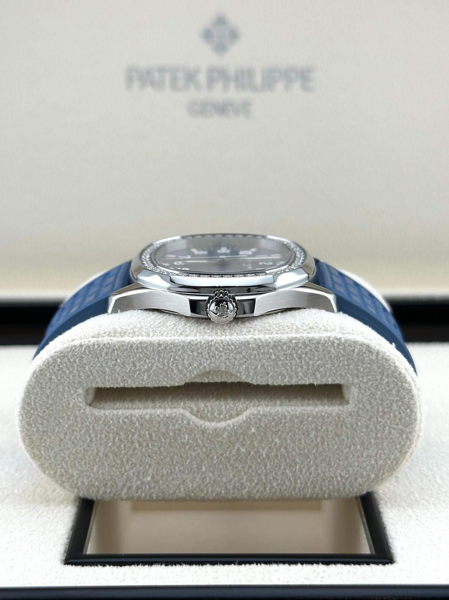 Patek Philippe Aquanaut Luce 5067A-022 'Ladies' Stainless Steel Blue Dial Diamond Bezel
