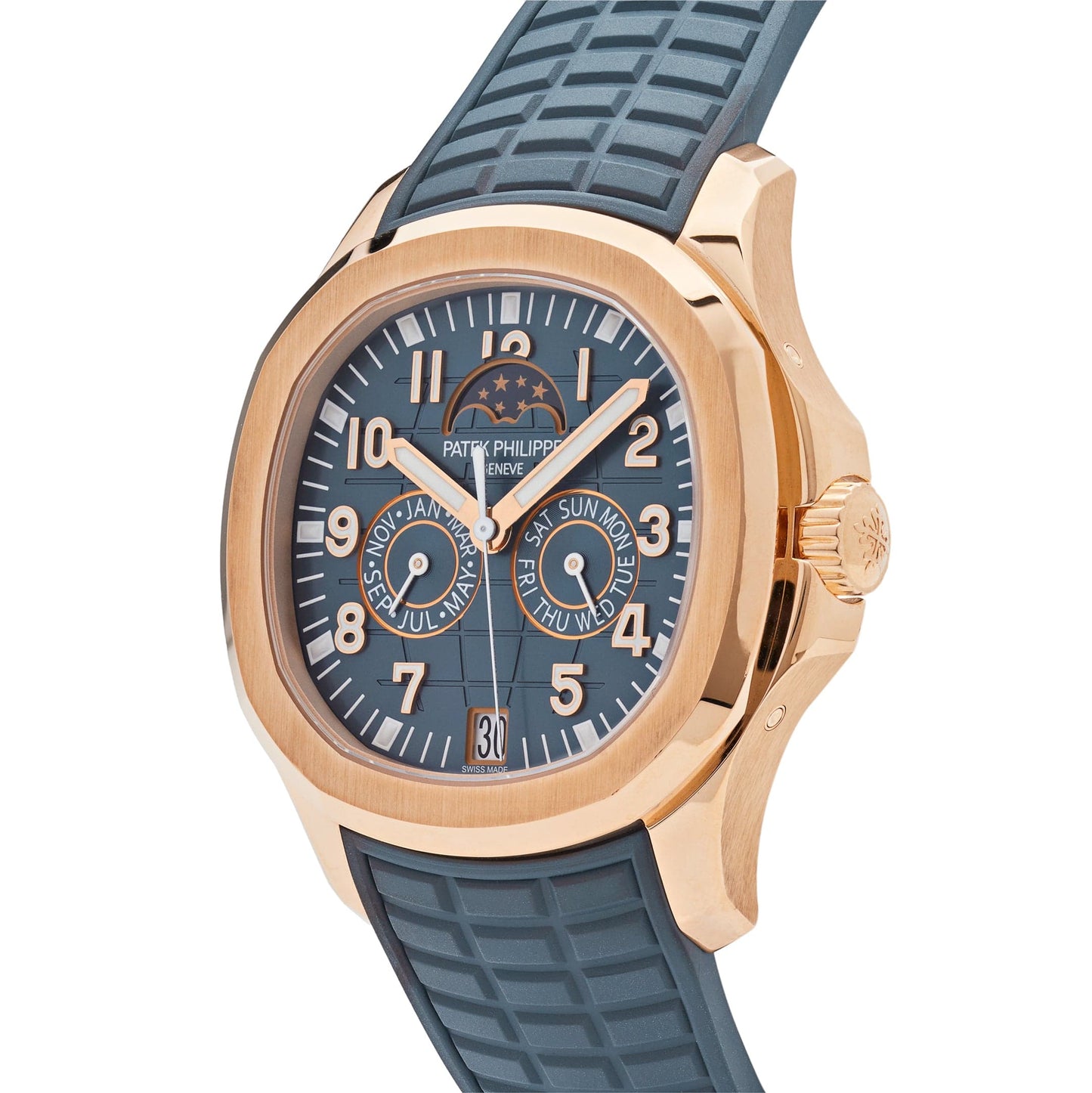 Patek Philippe Aquanaut Luce 5261R-001 Annual Calendar Moon Phases Rose Gold Blue-Gray Dial (2025)