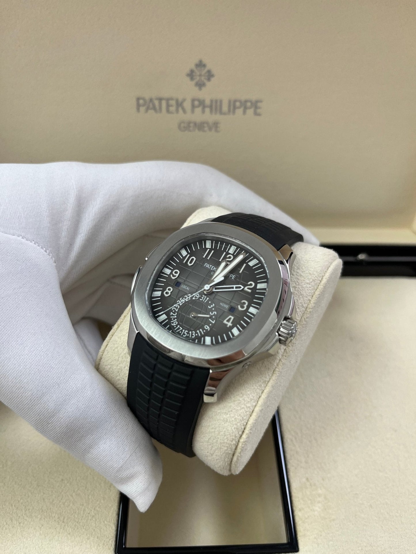 Patek Philippe Aquanaut Stainless Steel/ Dual Time (Ref#5164A-001)
