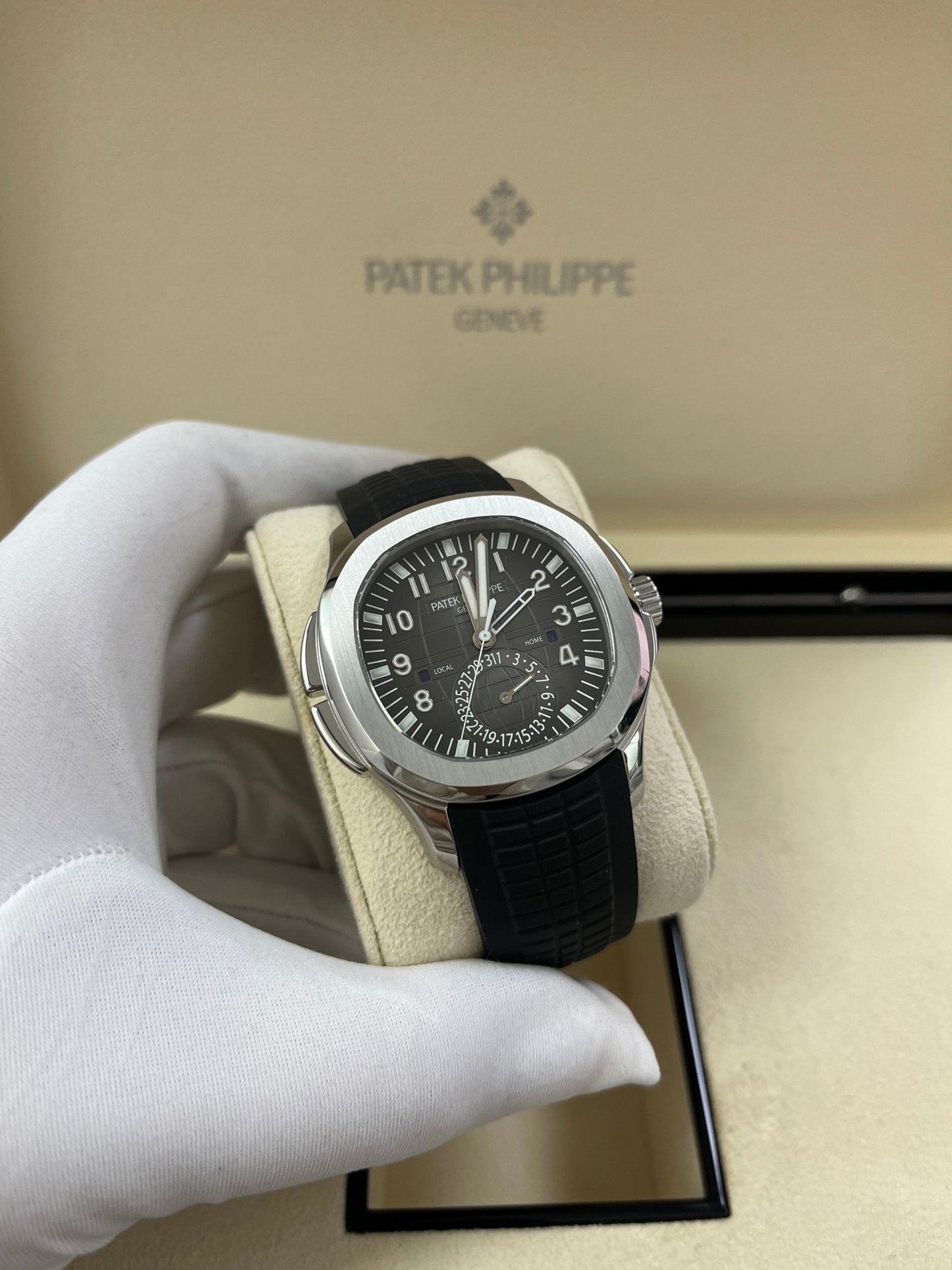 Patek Philippe Aquanaut Stainless Steel/ Dual Time (Ref#5164A-001)