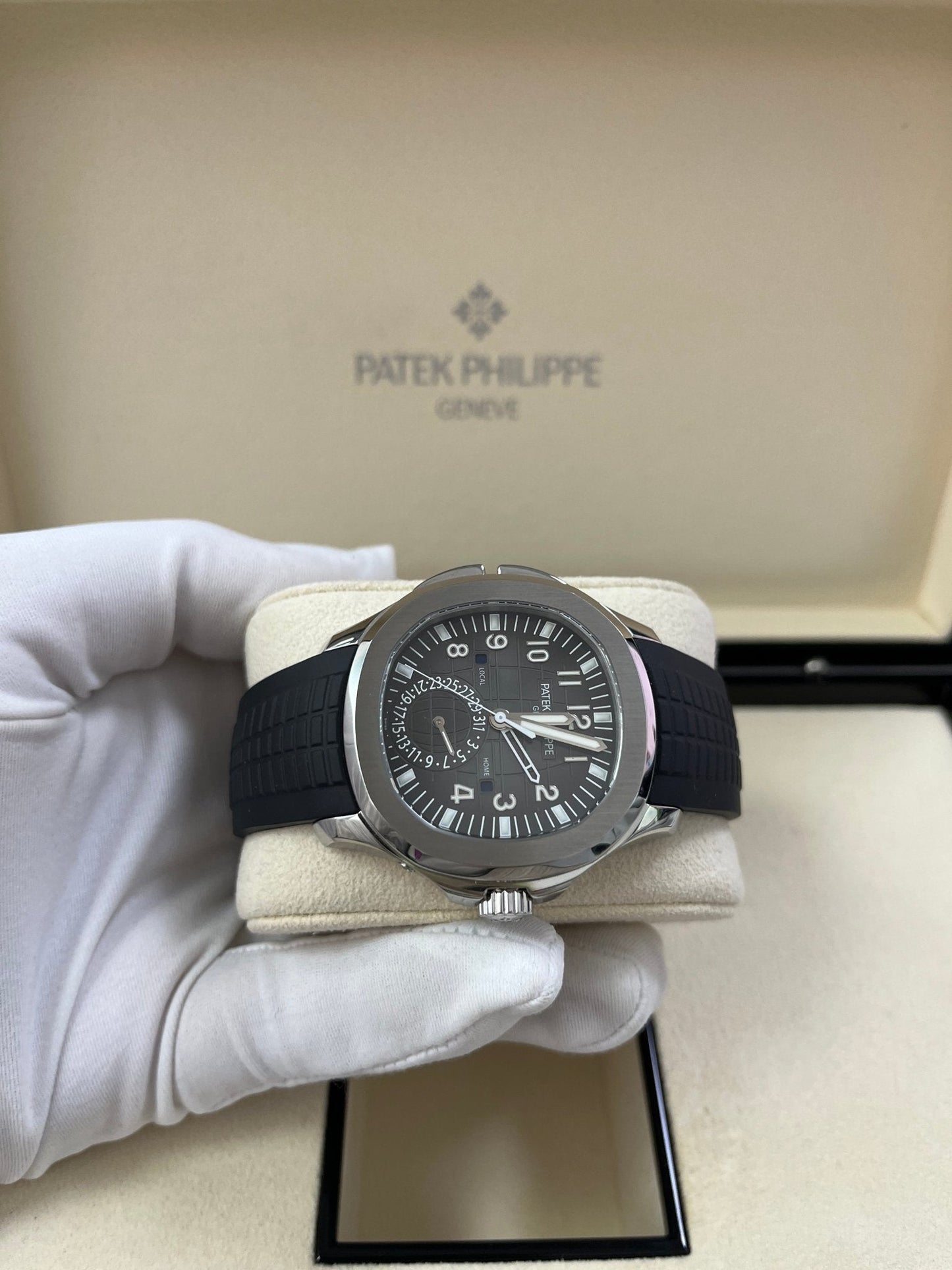 Patek Philippe Aquanaut Stainless Steel/ Dual Time (Ref#5164A-001)