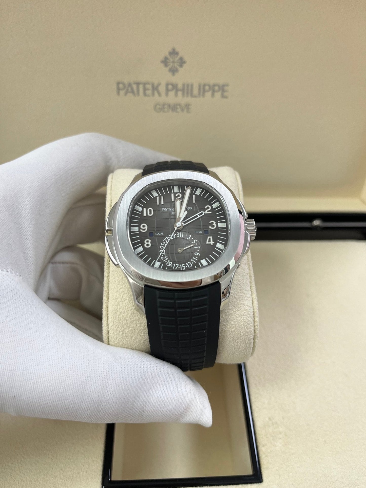 Patek Philippe Aquanaut Stainless Steel/ Dual Time (Ref#5164A-001)