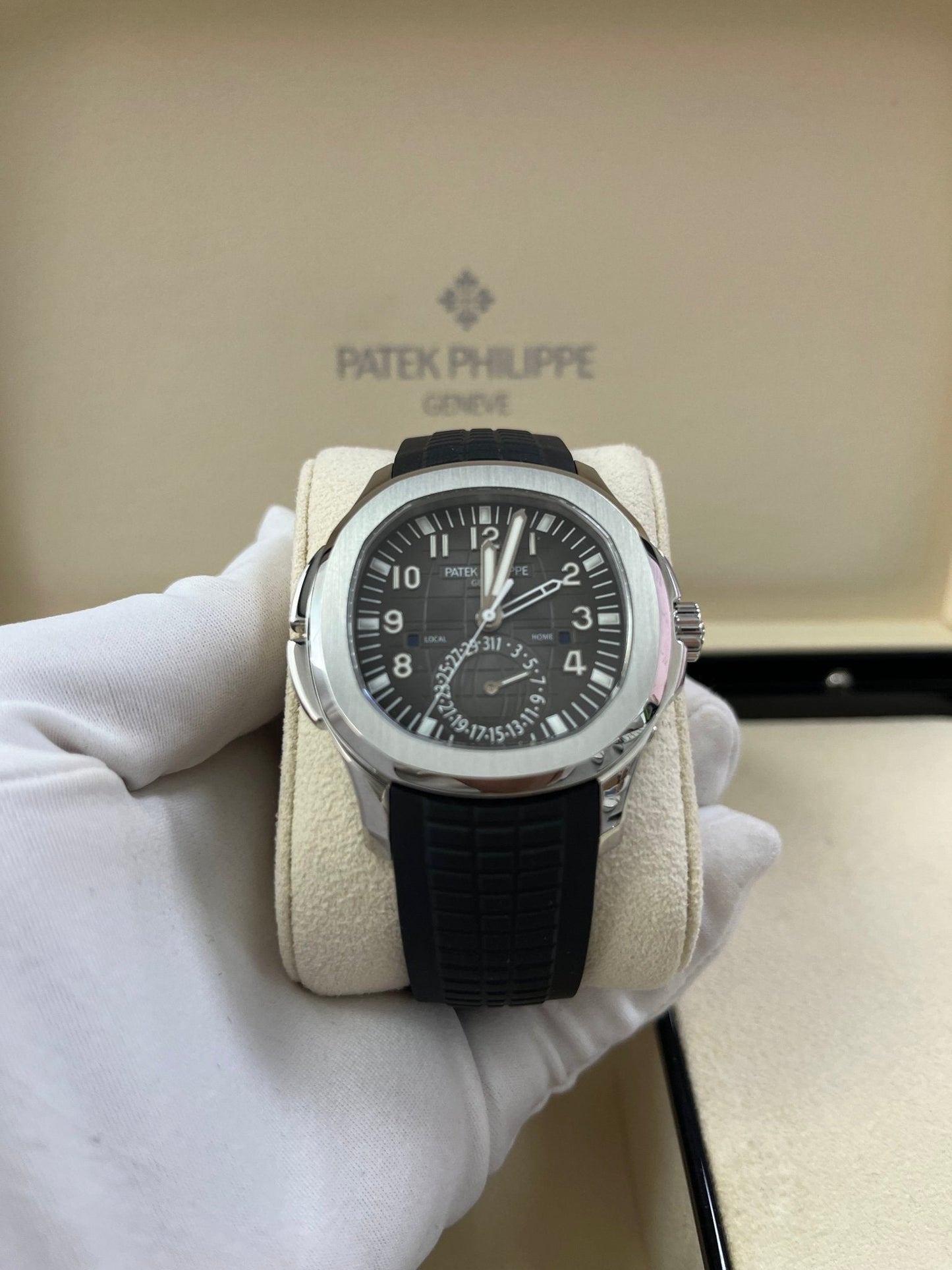Patek Philippe Aquanaut Stainless Steel/ Dual Time (Ref#5164A-001)