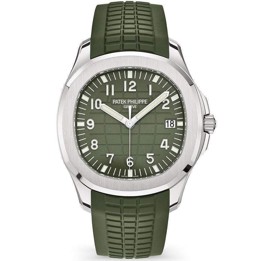 Patek Philippe Aquanaut White Gold 42mm 5168G Khaki Green Dial