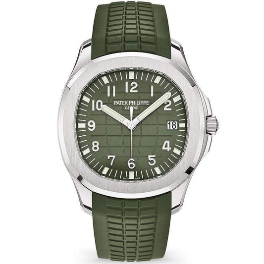Patek Philippe Aquanaut White Gold 42mm 5168G Khaki Green Dial