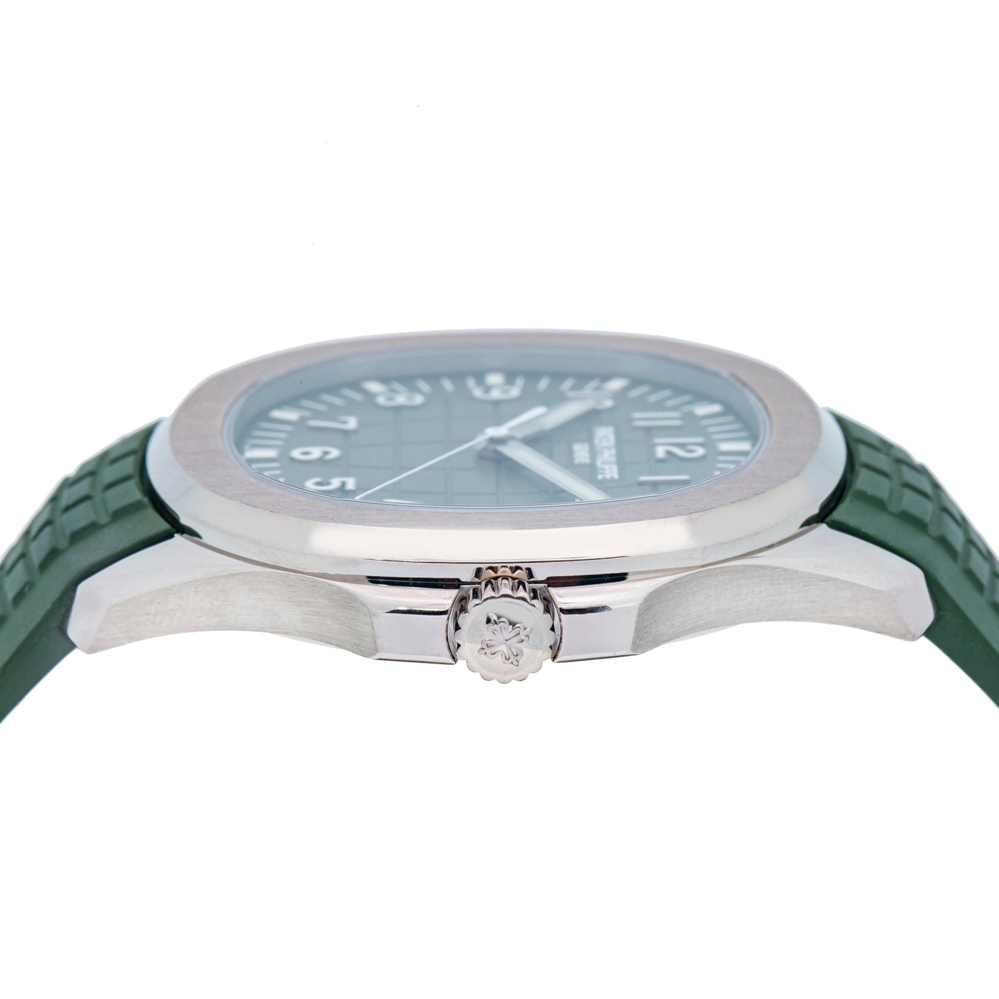 Patek Philippe Aquanaut - White Gold - Khaki Green Embossed Dial (Ref# 5168G-010)