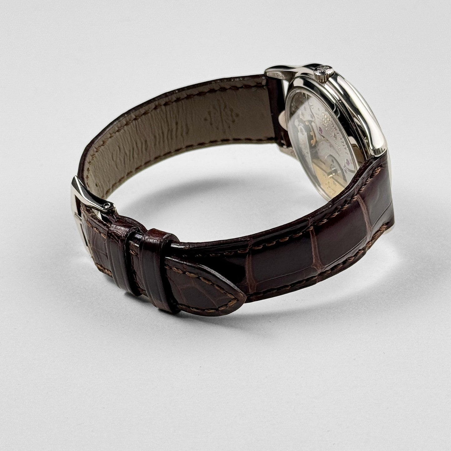 Patek Philippe Calatrava 3940G-011 Perpetual Calendar Moonphase White Gold Opaline Silver Dial