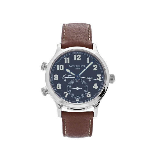 Patek Philippe Calatrava 5524G-001 'Pilot' Travel Time White Gold Blue Dial (2015)