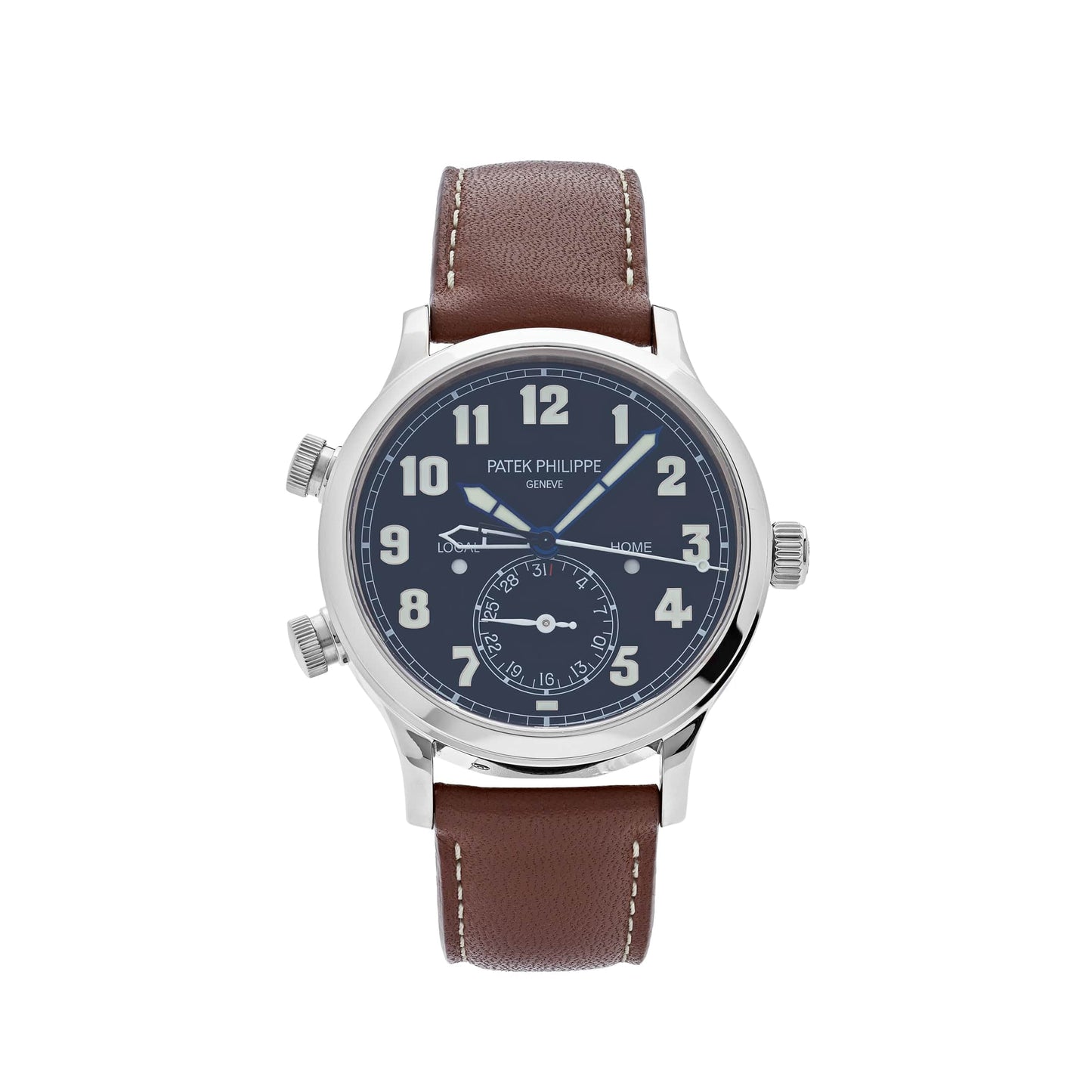 Patek Philippe Calatrava 5524G-001 'Pilot' Travel Time White Gold Blue Dial