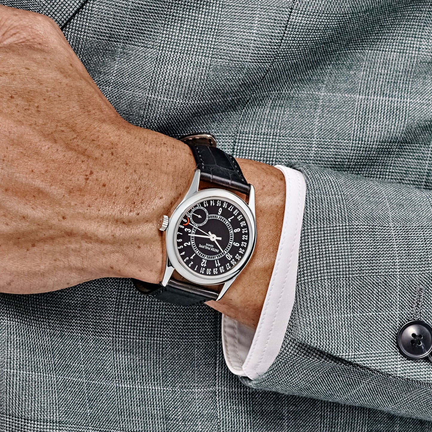 Patek Philippe Calatrava 6000G-001 White Gold Black Dial (2007)