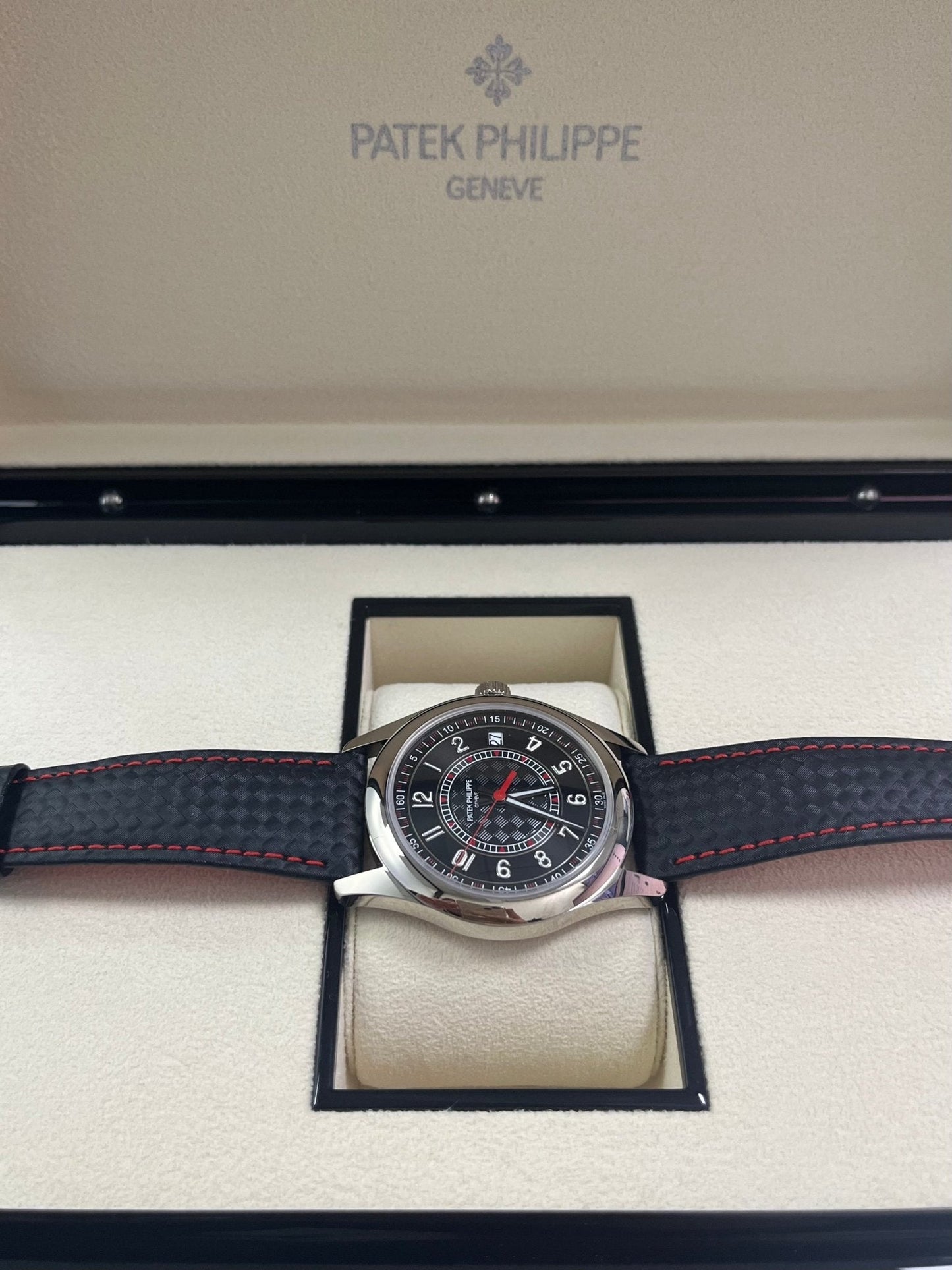 Patek Philippe Calatrava Black Date Sweep Seconds (Ref# 6007G-010)