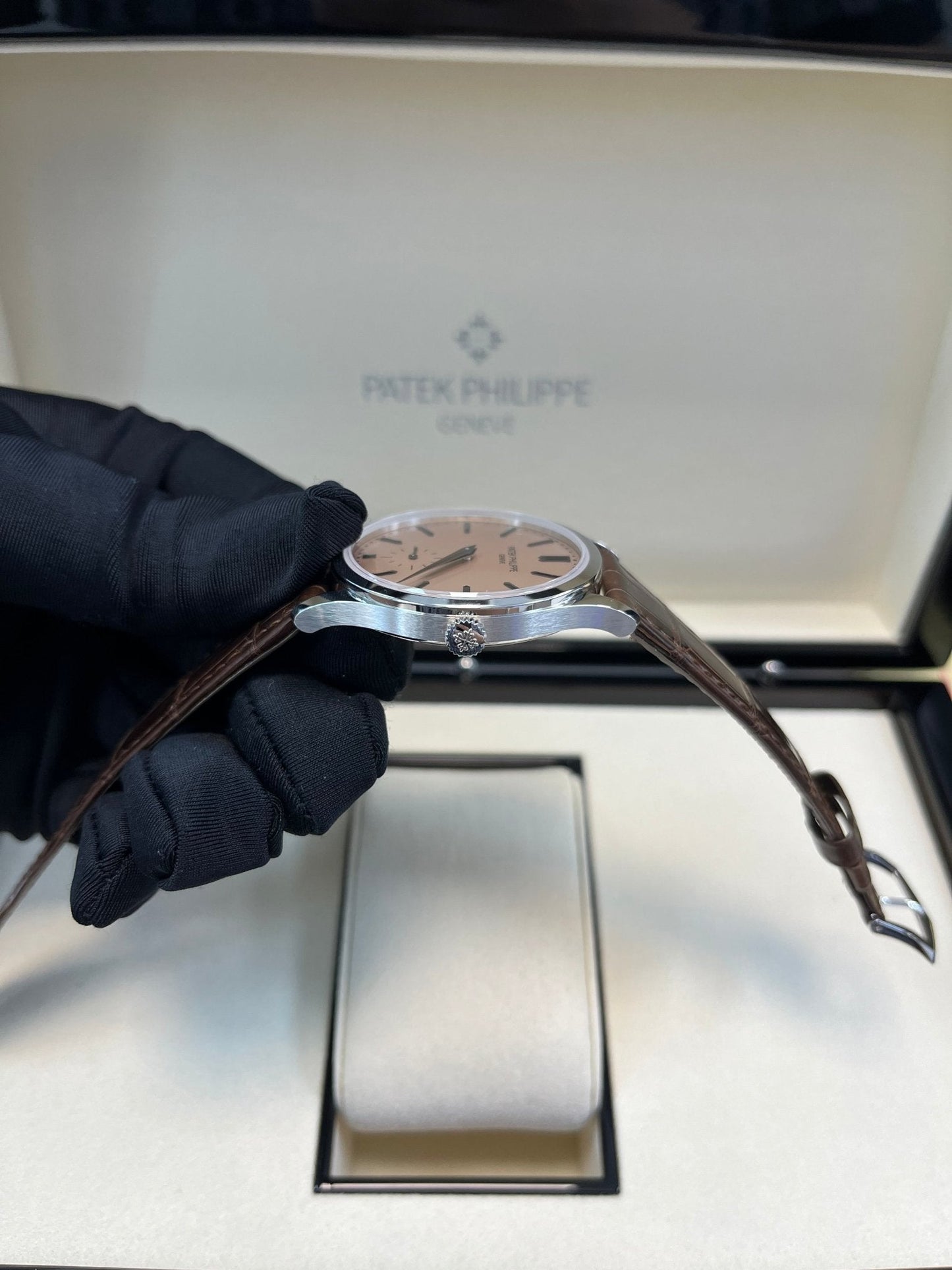 Patek Philippe Calatrava New 2025 Release 6196P Calatrava Salmon Dial Platinum