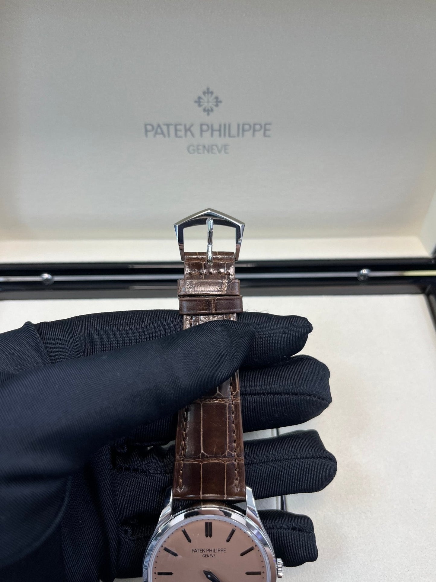Patek Philippe Calatrava New 2025 Release 6196P Calatrava Salmon Dial Platinum