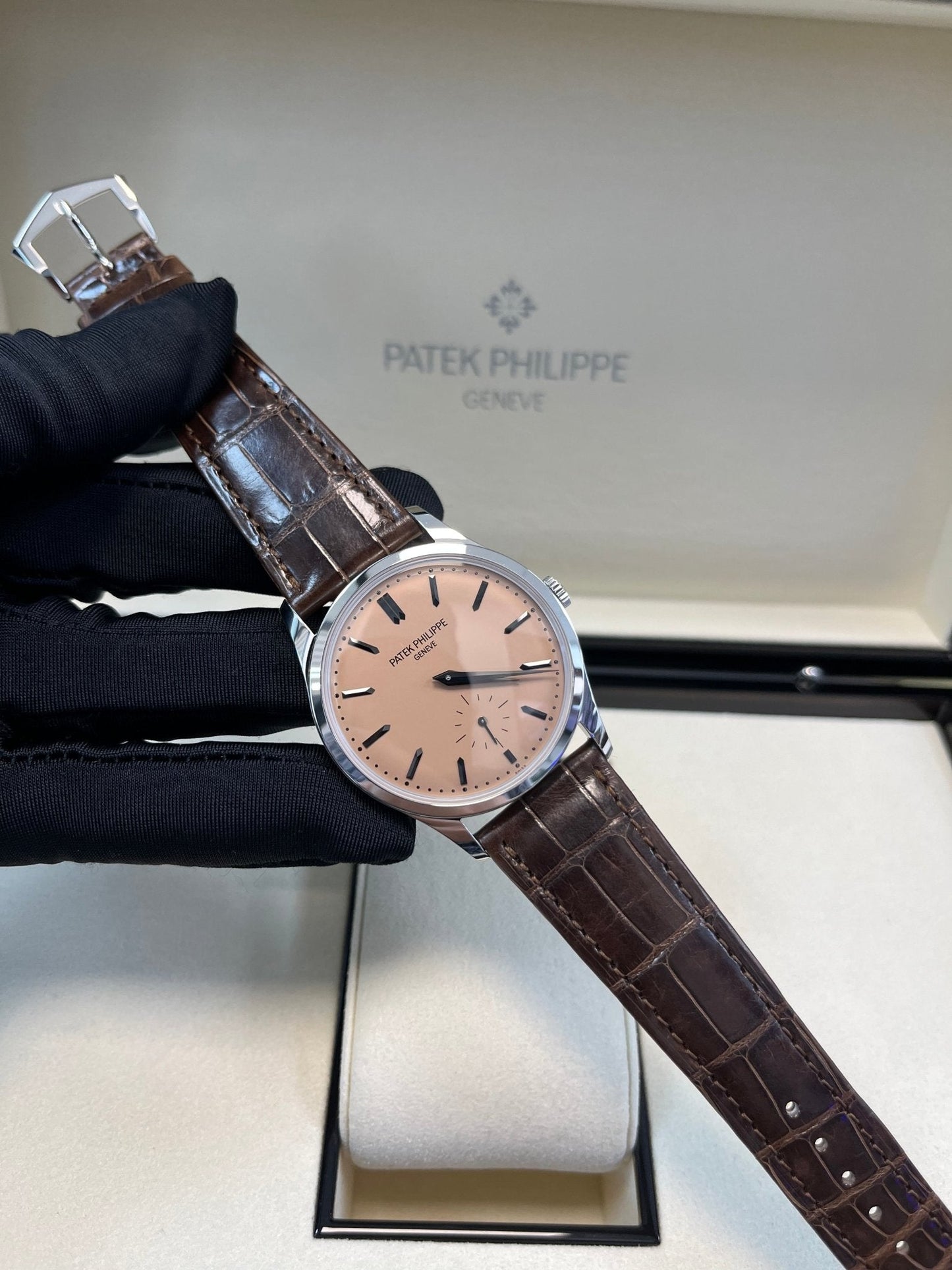 Patek Philippe Calatrava New 2025 Release 6196P Calatrava Salmon Dial Platinum
