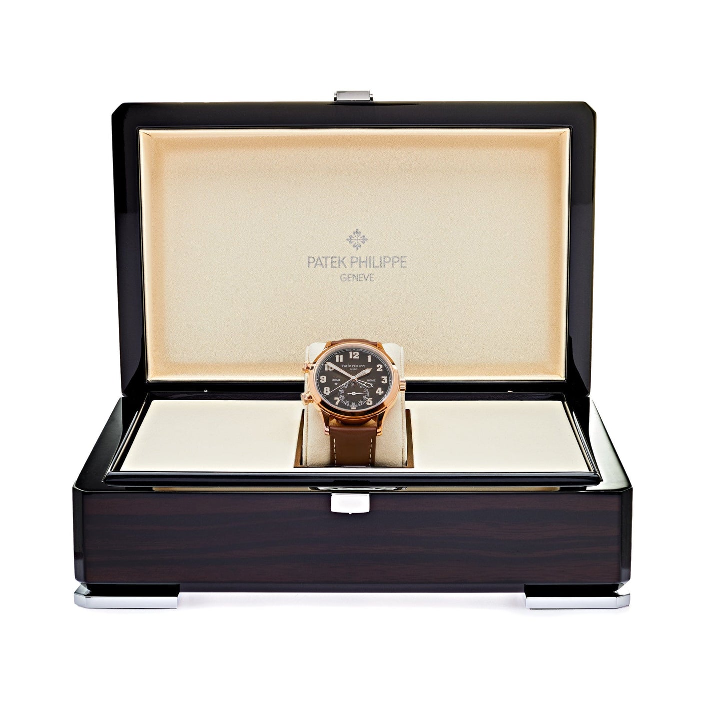 Patek Philippe Calatrava 5524R-001 'Pilot' Travel Time Rose Gold Brown Dial