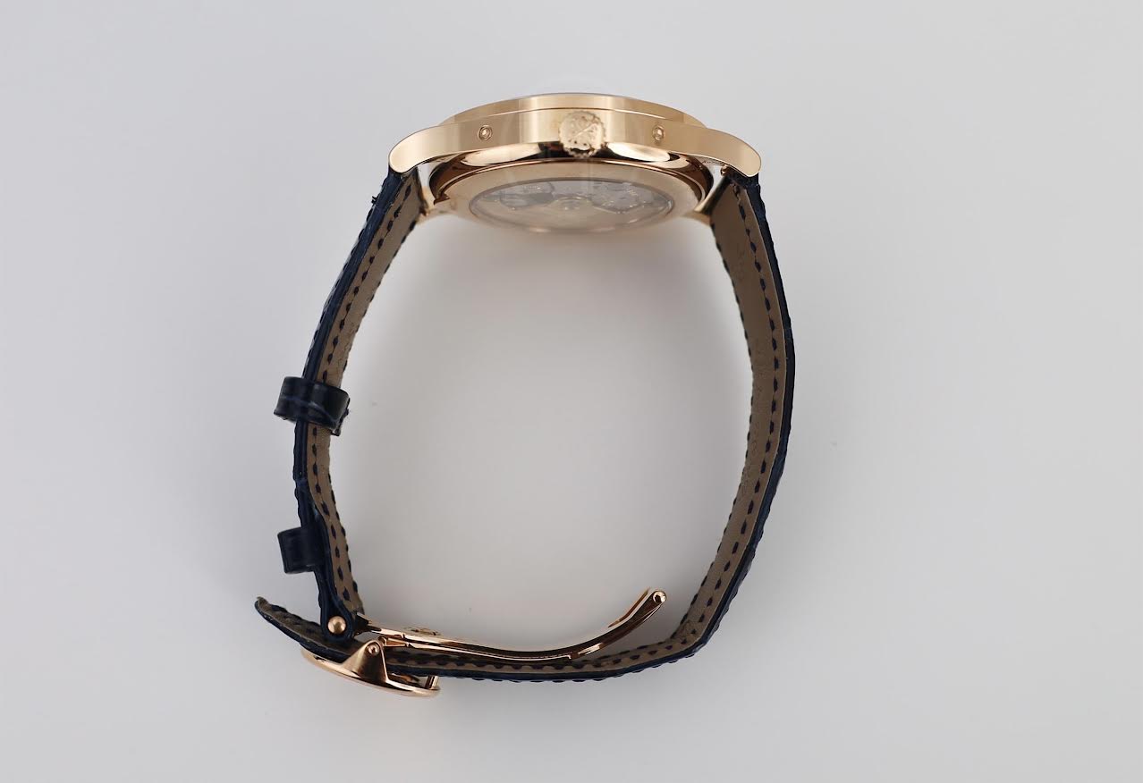 Patek Philippe Complications 38.5 mm Rose Gold Blue Baguette Diamond Dial - 5396R-015