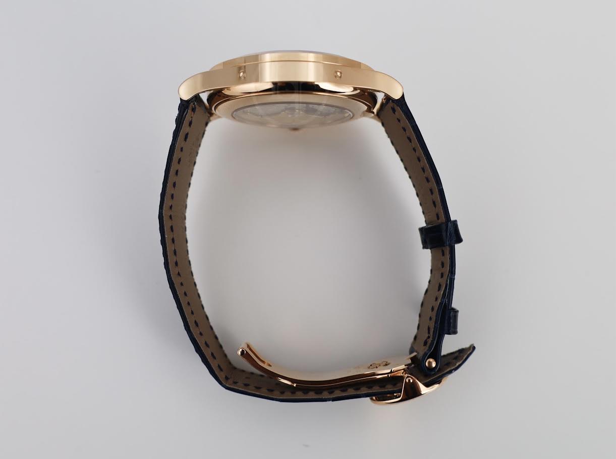 Patek Philippe Complications 38.5 mm Rose Gold Blue Baguette Diamond Dial - 5396R-015